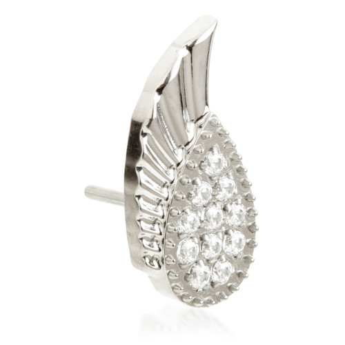 Ti Threadless Jewelled Wing Attachment Ti Threadless Jewelled Wing Attachment