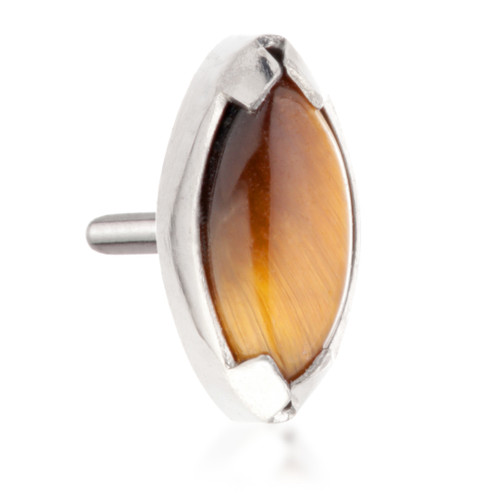 Ti Threadless Mini Tiger Eye Marquise Attachment
