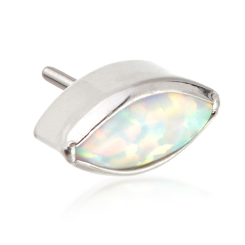 Ti Threadless Opal Bezel Marquise Attachment
