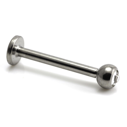 Titanium External Thread Gem Labret-1.6-10-CR