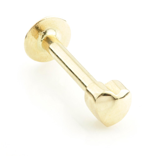 Tish Lyon 14ct Gold Heart Tragus Bar / Labret