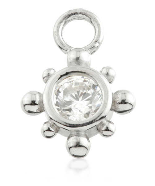 9 Carat Solid Gold Gem Circle Dot Surround Hoop Charm for Hinge Segment Ring 9 Carat Solid Gold Gem Circle Dot Surround Hoop Charm for Hinge Segment Ring