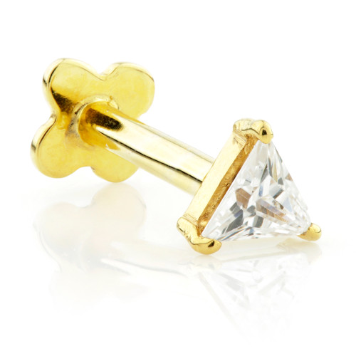 TL - Gold Jewelled Trillion Internal Labret TL - Gold Jewelled Trillion Internal Labret