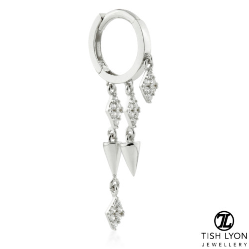TL - Gold Triple Spiked Chain Hinge Ring