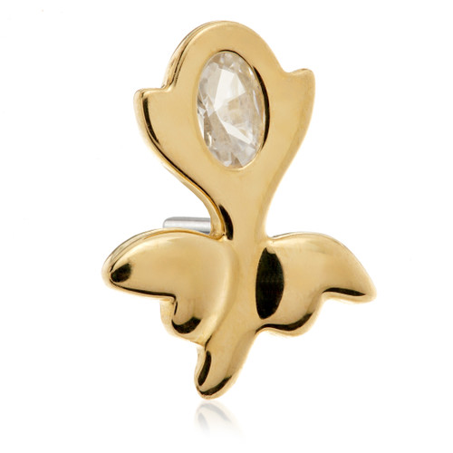 Tish Lyon Iris - 14ct Gold Threadless Attachment