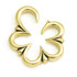 1x Brass Weight Flower Ear Stretcher