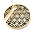 1x Geometric Round Brass Ear Weight-1