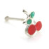 20x Silver Cherry Straight Ball Back - in Box