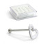 20x Silver Heart Straight Ball Back - in Box