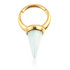 24K Gold Steel Hinged Spike Opal Hinge Ring 1.2mm