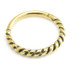 24K Yellow Gold PVD Twisted Hinge Ring