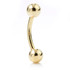 9ct Banana 1.6mm with 5mm Balls