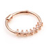 9ct Rose Gem Gold Hinge Segment Ring - 0.8mm