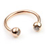 9ct Rose Gold Gem Micro Circular Barbell - 1.2mm / 10mm