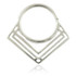 Art Deco Lines Silver Open Ring