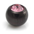 Black Steel Gem Ball -1.2mm-2.5mm-Amethyst