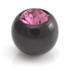 Black Steel Gem Ball -1.2mm-3mm-Amethyst