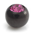 Black Steel Gem Ball -1.2mm-3mm-Lt Rose