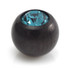 Black Steel Gem Ball -1.2mm-3mm-Sapphire