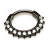 Black Steel Small Jewelled Septum Ring