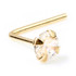 Box of 3 - 9ct Yellow Jewelled Gold Nose Studs