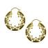 Brass Circular Tribal Hoop Earrings (Pair)