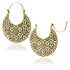 Brass Geometric Hoop Earrings (Pair)-3