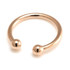 Fake Rose Gold Steel Plain Septum Ring