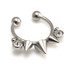 Fake Steel Spike Gem Septum Ring