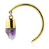 Mandala Jewellery - Amethyst Circular Brass Pull Through Earrings (pair)