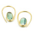 Mandala Jewellery - Chrysoprase Brass Oval Pull Through Earrings (Pair)