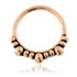 Rose Gold PVD Steel Graduated Ball Seamless Ring
