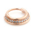 Rose Gold Steel Hinged Graduated Gem Ring