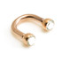 Rose Gold Steel U Shape Gem Ear Barbell