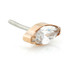 Rose Gold Threadless Marquise Gem Attachment