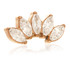 Rose Gold Ti Internal Prong Jewelled Marquise Cluster Attachment