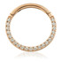 Rose Gold Titanium Front Pavé Gems Hinged Micro Ring