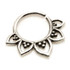 Silver Steel Lotus Petal Hinge Daith Ring