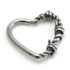 Steel Barb Wire Heart Ring