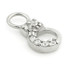 Steel Crystal Handcuff Charm