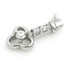 Steel Crystal Key Charm