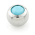 Steel External Thread Micro Turquoise Ball