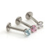 Steel Internal Thread Gem Heart Labret