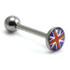 Steel Logo Tongue Stud - Union Jack