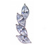 Steel Marquise Cluster Climber Stud Earrings (Pair)