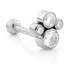 Threadless Ti Barbell Stem with Quad Gem Attachment