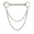 Threadless Ti Shell Disk Double Chain Nipple Bar