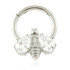 Ti Couture Front Facing Jewelled Bee Hinged Ring