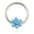 Ti Couture Front Facing Opal Flower Hinged Ring