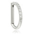 Ti Couture Half Pavé Gem D Shape Hinged Ring